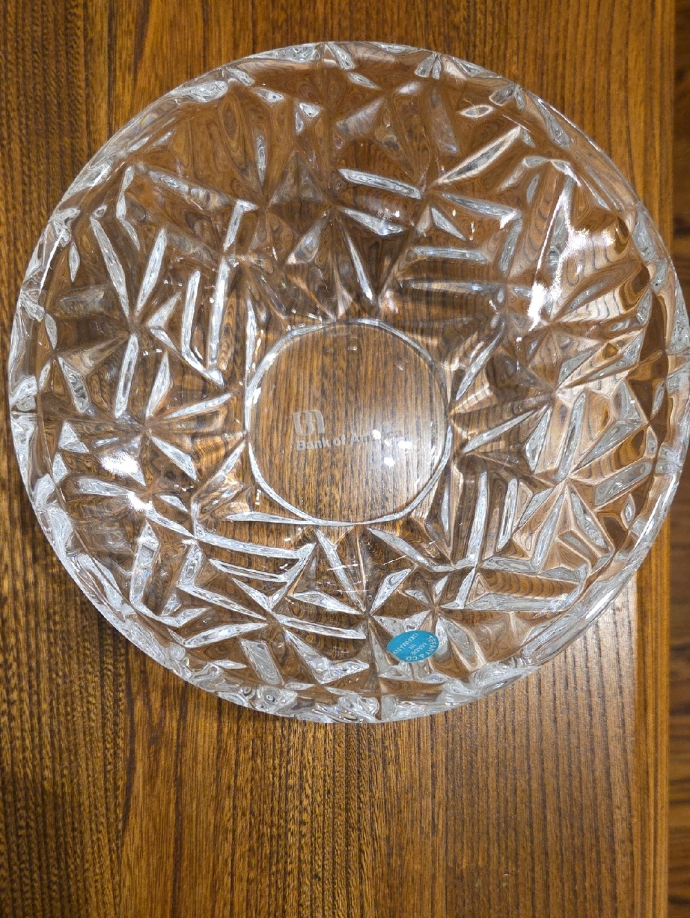 Tiffany Cut Glass 6" Trinket Dish - Rock Cut Pattern